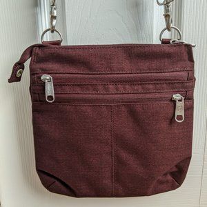 eBags Villa crossbody w/ RFID, Garnet merlot